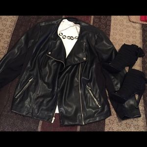 Black Faux Leather Jacket ( Wilson’s Leather)